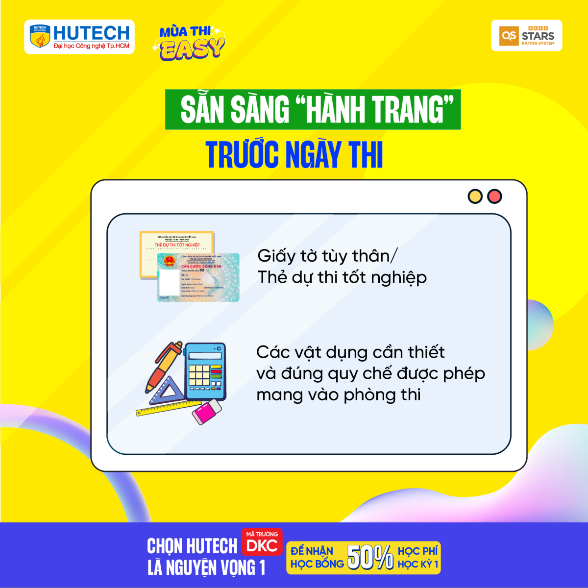 Chuẩn bị hành trang trước ngày thi